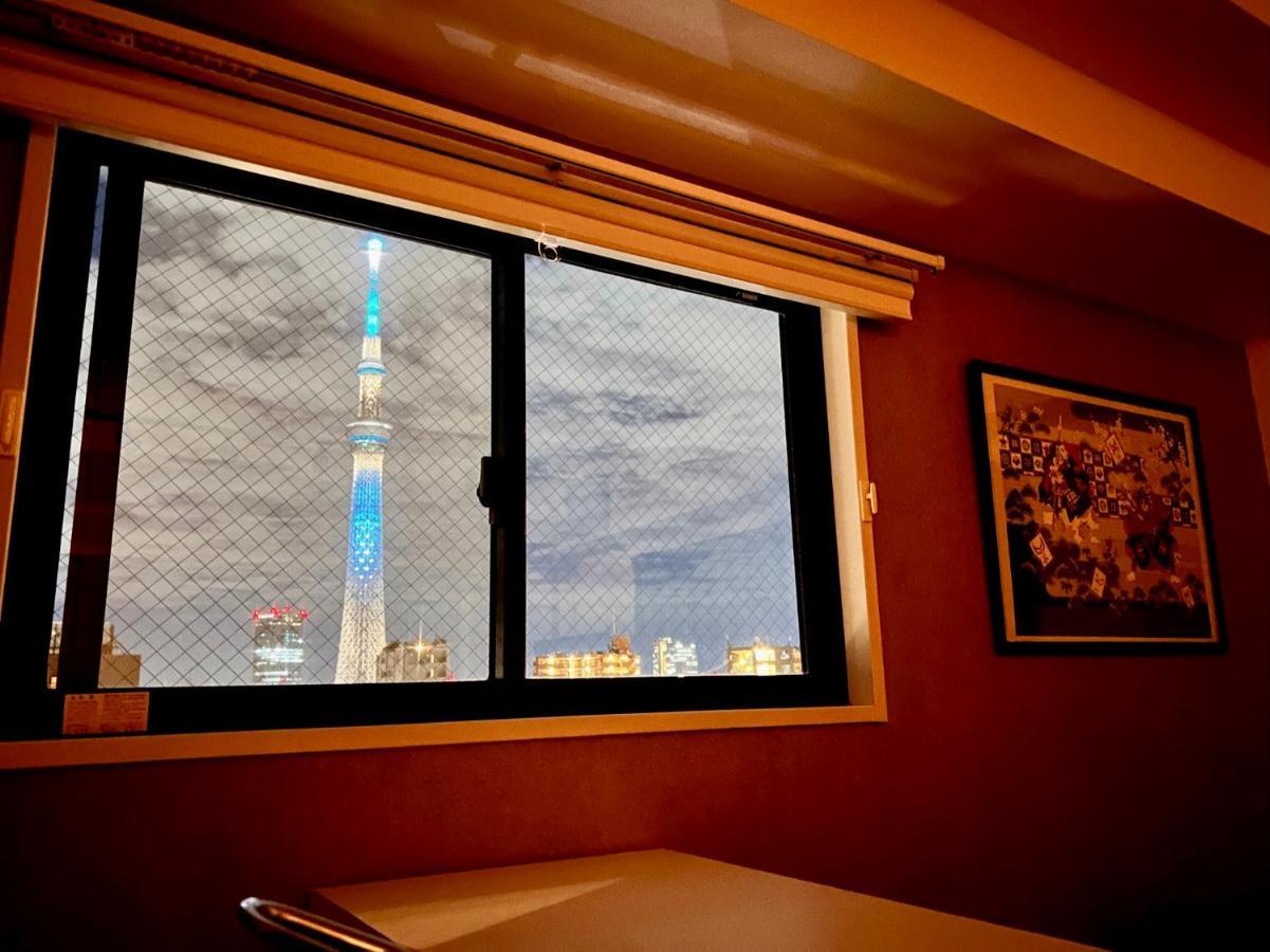 浅草スカイツリービューテラス 浅草寺3分 浅草駅6分 2-10人 成田&羽田空港直通 Appartement Tokio Buitenkant foto